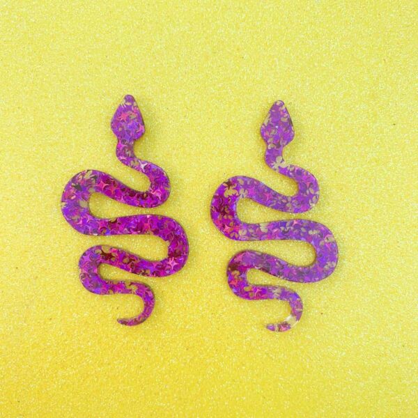 KROMATIKA PENDIENTES SERPIENTE SNAKE EYES FUCSIA