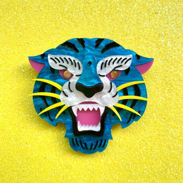 KROMATIKA BROCHE TIGRE AZUL